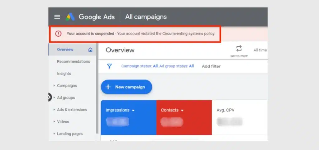 Google Ads Accounts Get Suspended