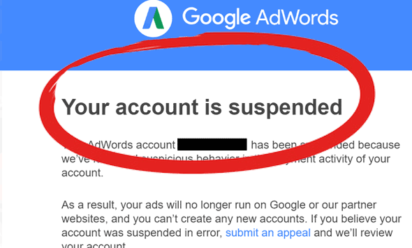 Google Ads Accounts Get Suspended